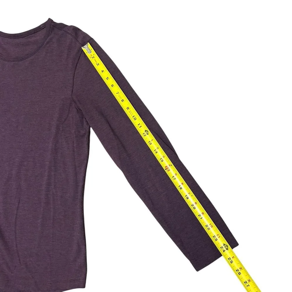 Lululemon Shirt Mens Medium Maroon Athletic‎ Stretch Running Long Sleeve